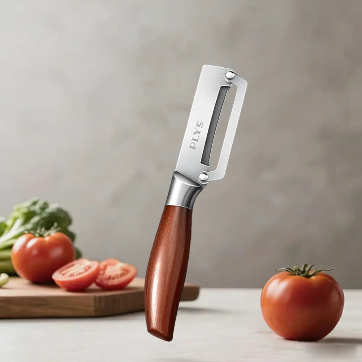 Ergonomic Wood-Handle Kitchen Peeler