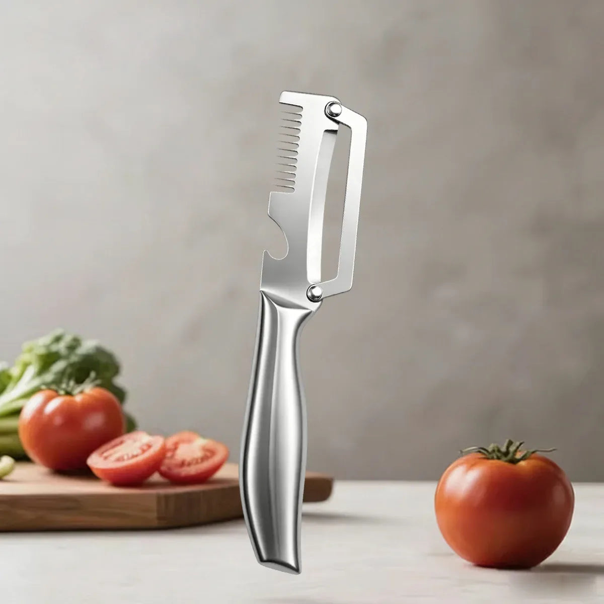 Ergonomic Wood-Handle Kitchen Peeler