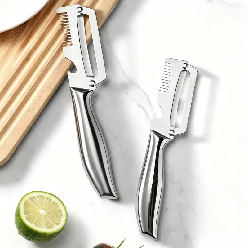 Ergonomic Wood-Handle Kitchen Peeler