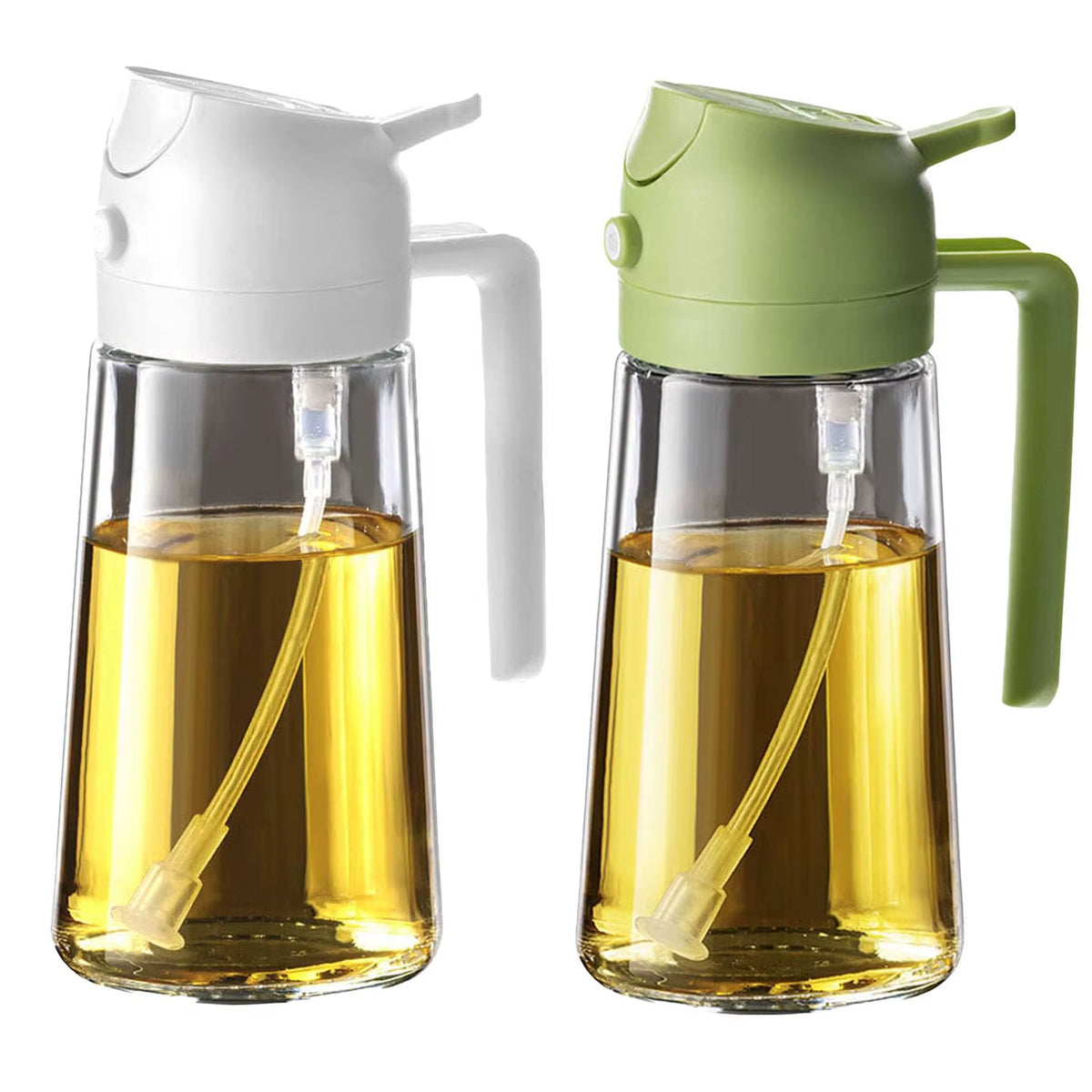2In1 Plastic Oil Sprayer 500Ml Cooking Oil Spray Tank Cruet BBQ Baking Picnic Kitchen Tools 1Pc 2Pcs Olive Oil Dispenser Bottle