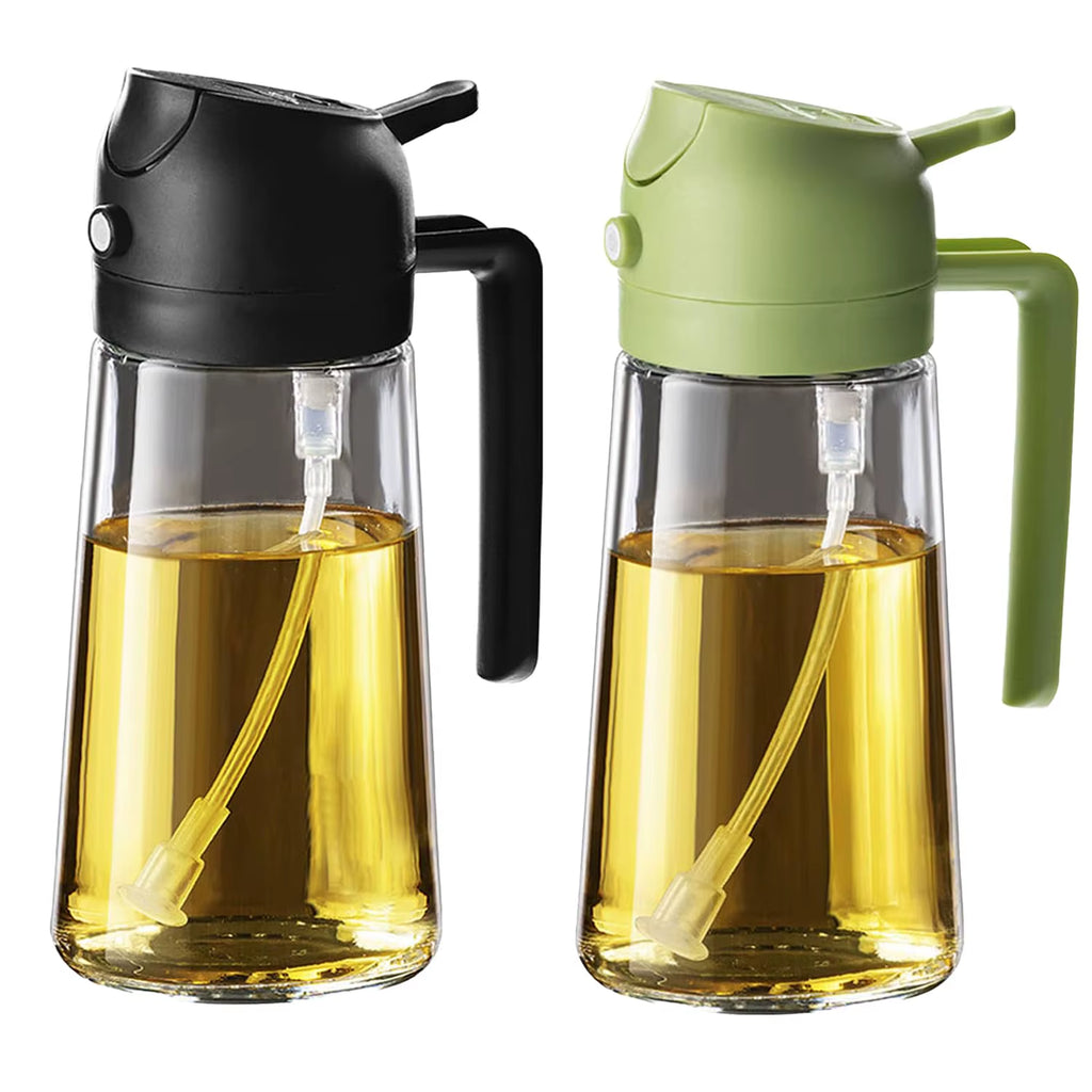 2In1 Plastic Oil Sprayer 500Ml Cooking Oil Spray Tank Cruet BBQ Baking Picnic Kitchen Tools 1Pc 2Pcs Olive Oil Dispenser Bottle