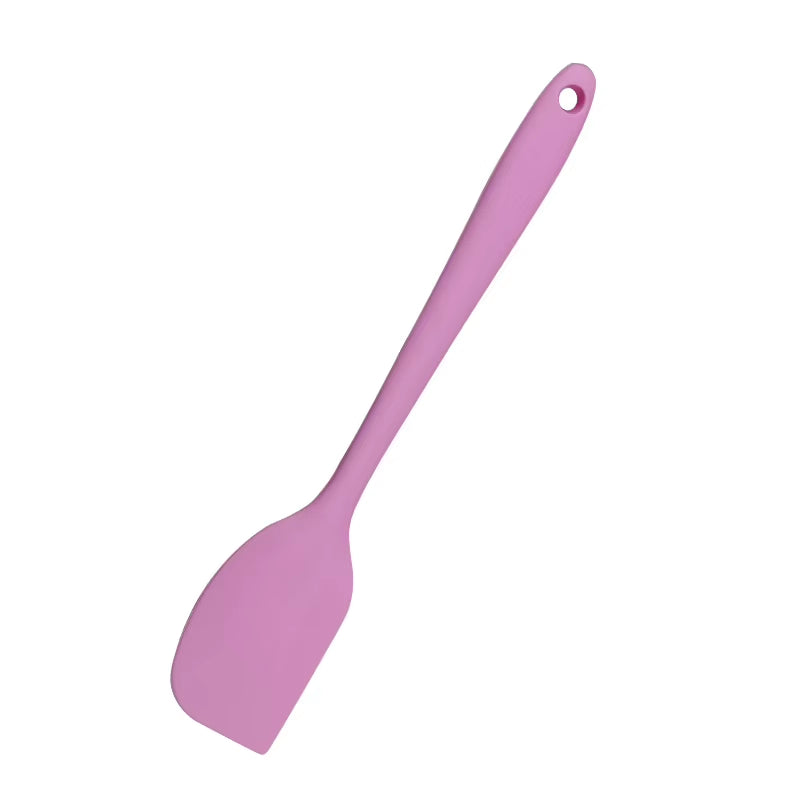 1PC Small Heat Resistant Integrate Handle Silicone Spooncolor Silicone Scraper Cake Cream Spatula Knife Kitchen Baking Tool
