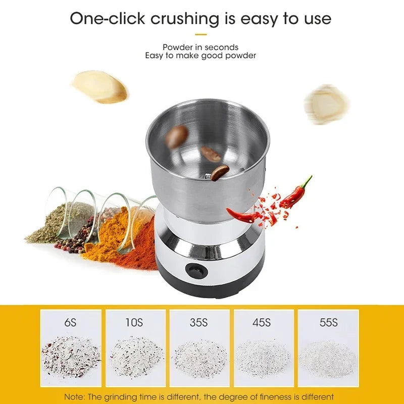 Compact Electric Spice and Coffee Grinder
