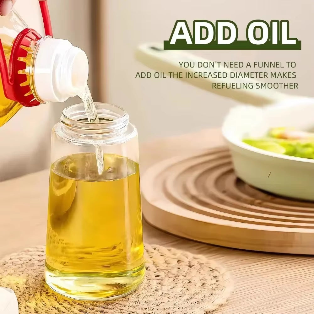 2In1 Plastic Oil Sprayer 500Ml Cooking Oil Spray Tank Cruet BBQ Baking Picnic Kitchen Tools 1Pc 2Pcs Olive Oil Dispenser Bottle