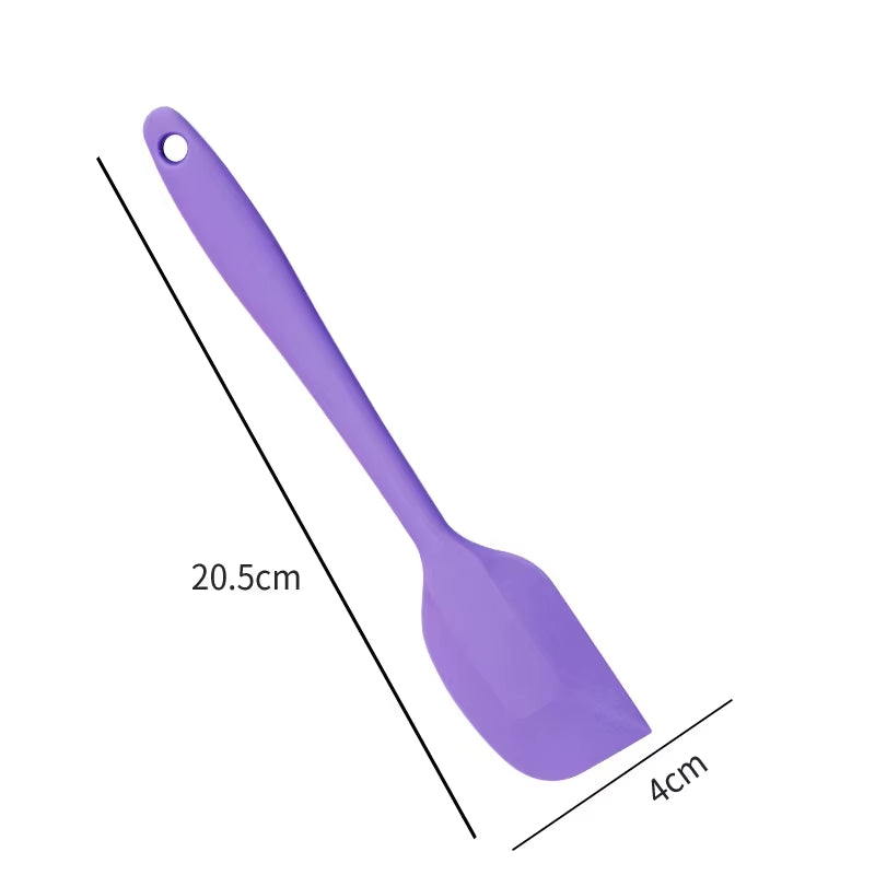 1PC Small Heat Resistant Integrate Handle Silicone Spooncolor Silicone Scraper Cake Cream Spatula Knife Kitchen Baking Tool