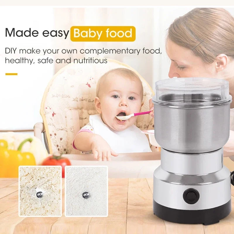 Compact Electric Spice and Coffee Grinder