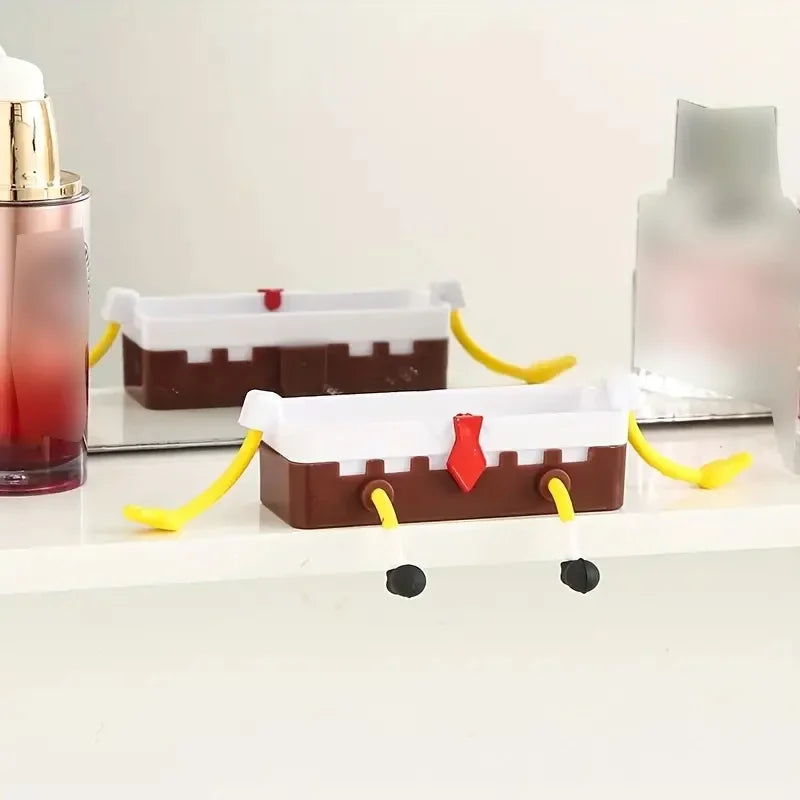1PC Creative Drainage Rack Home Kitchen Sink Shelf Dishwashing Brush Wipe Sink Wall Mounted Drainage Basket