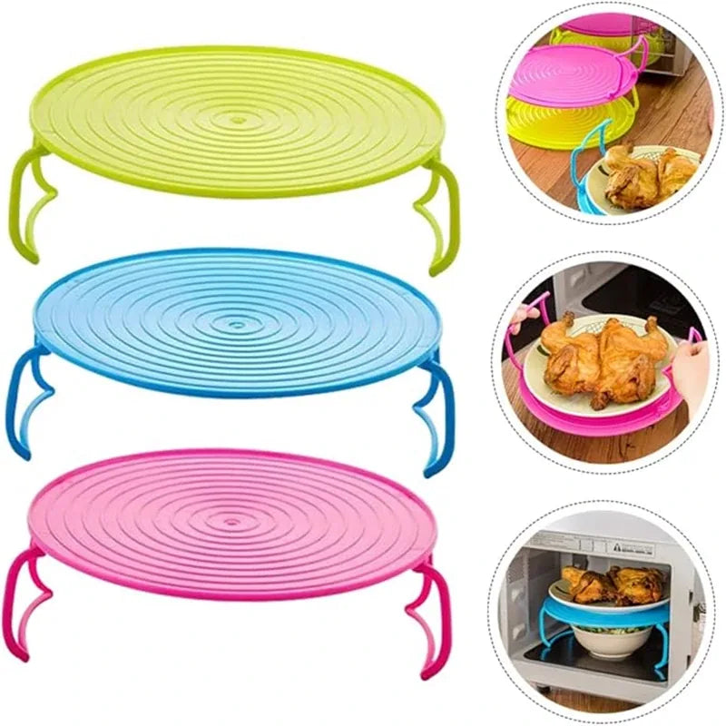 Collapsible Microwave Multi-Layer Food Warming Rack