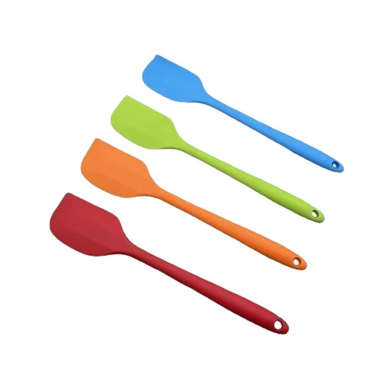 1PC Small Heat Resistant Integrate Handle Silicone Spooncolor Silicone Scraper Cake Cream Spatula Knife Kitchen Baking Tool